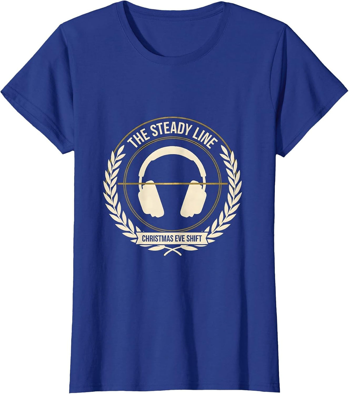 Women's The Steady Line Christmas Eve Shift Funny 911 Dispatcher T-Shirt - Royal Blue