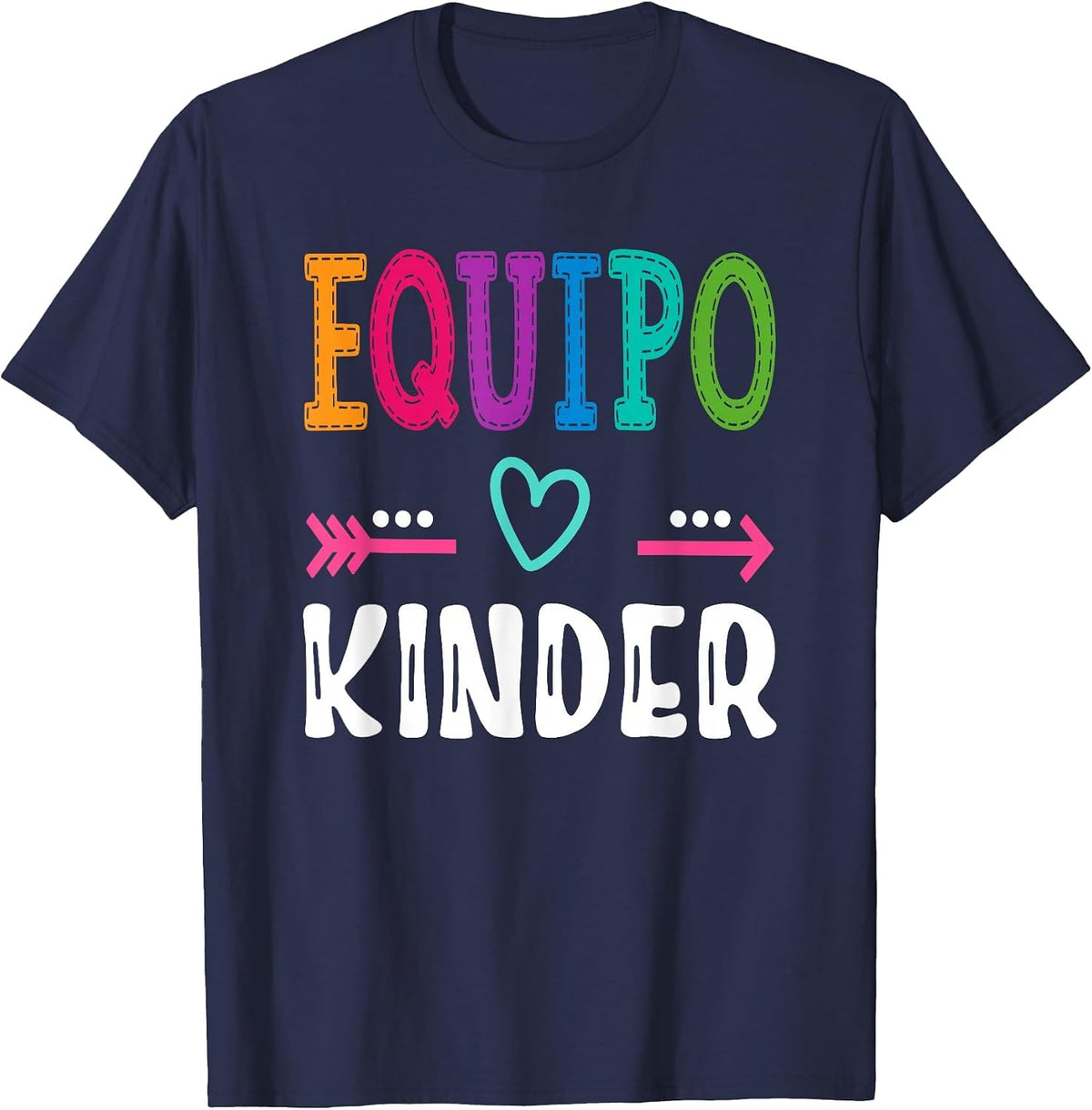 Equipo Kinder Espanol Spanish Teacher Team T-Shirt - Navy Blue