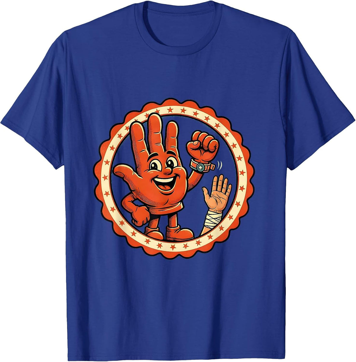 Men's Occupational Therapist and Patient High Five T-Shirt - Royal Blue