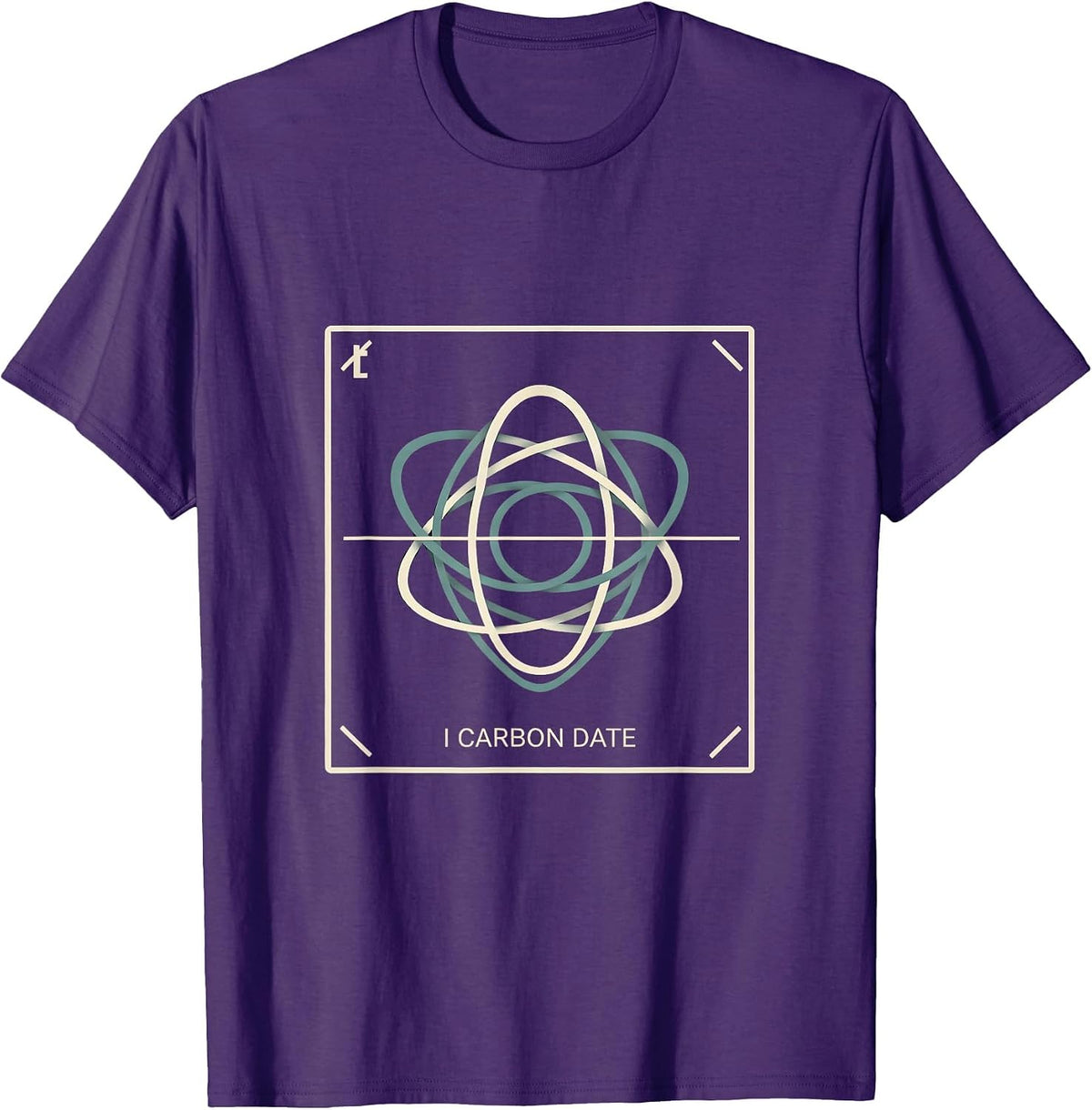 I Carbon Date Minimalist Chemistry Pun Humor Science Lover T-Shirt - Purple