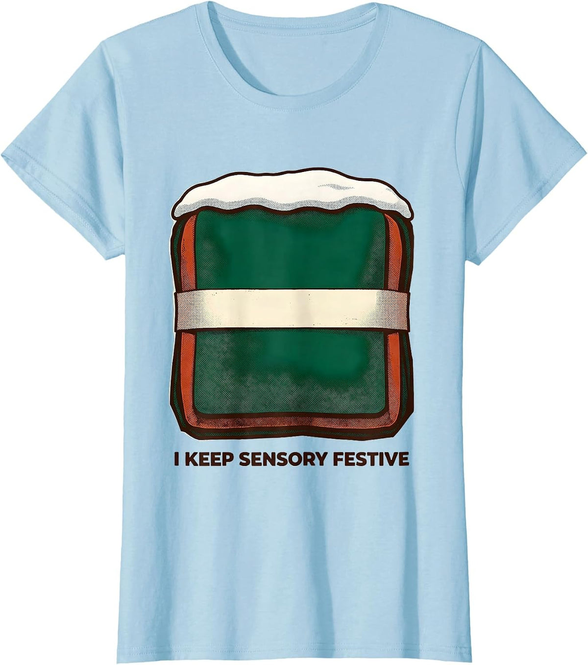 I Keep Sensory Festive Occupational Therapist Christmas T-Shirt - Baby Blue