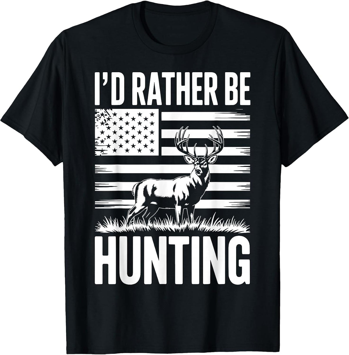 I'd Rather Be Hunting T-Shirt - Black