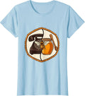 Women's Beekeeper Badge Rotary Phone Honey Jar Humor T-Shirt - Baby Blue