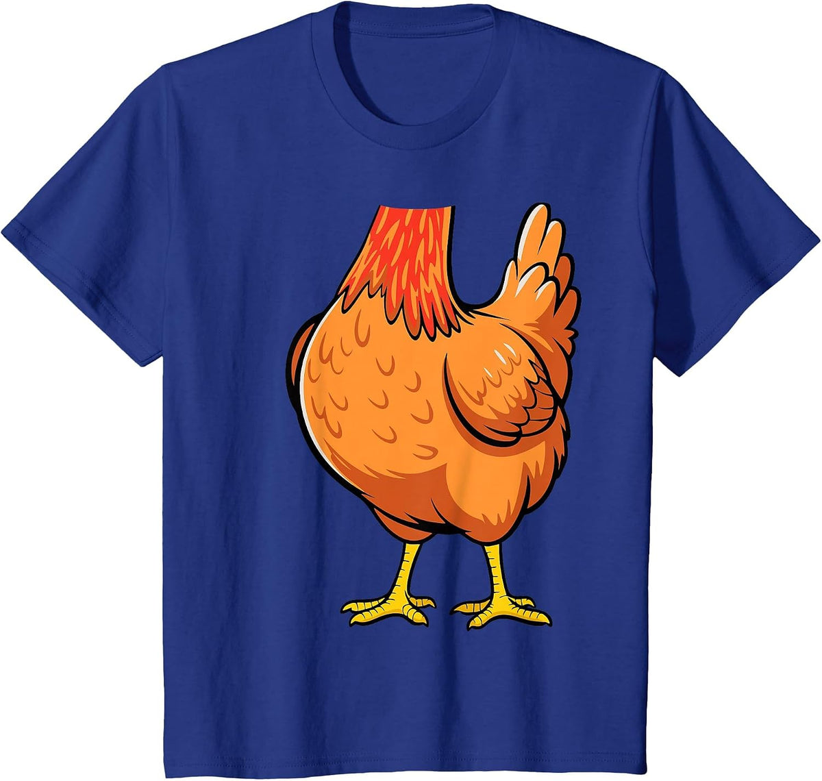 Chicken Shirt Adult Kids Men Women Chicken Hen Body Costume T-Shirt - Royal Blue