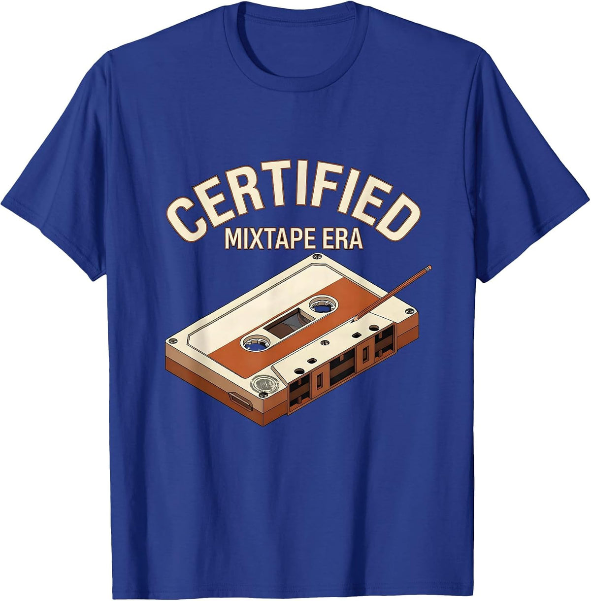 Certified Mixtape Era Retro Hip Hop Golden Era Lyric Quote T-Shirt - Royal Blue