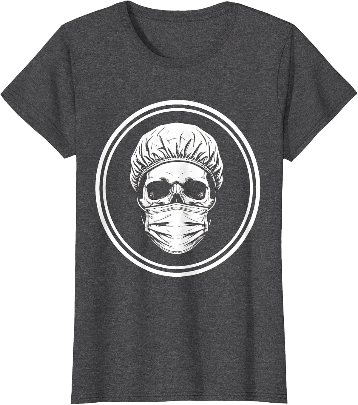 Women's Emergency Department Skull Surgeon Graphic T-Shirt - Dark Heather Grey