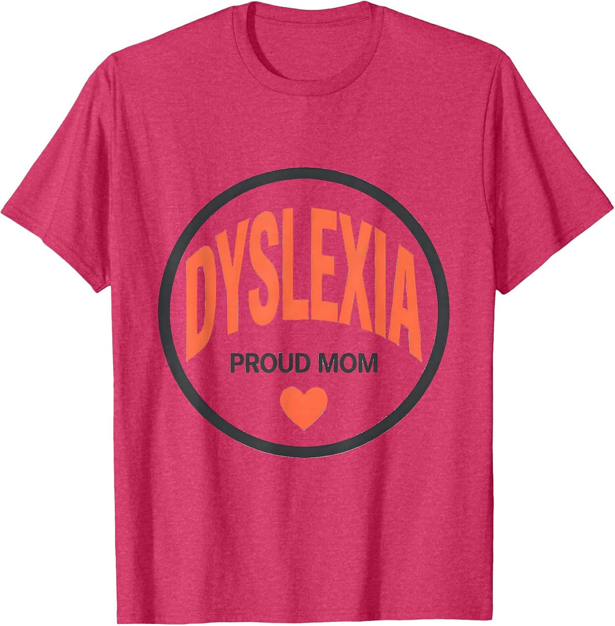 Proud Dyslexia Mom Awareness October Family Matching T-Shirt - Red Heather