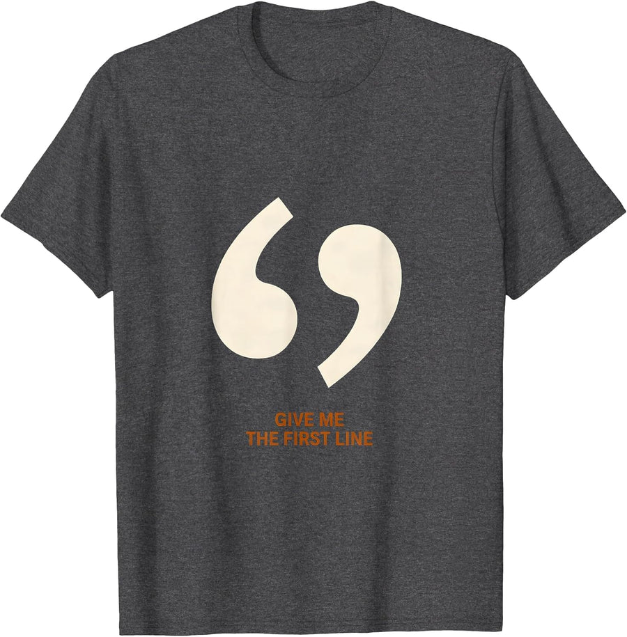 Men's Give Me The First Line Funny Song Lyrics Music Lover Humor T-Shirt - Dark Heather Grey