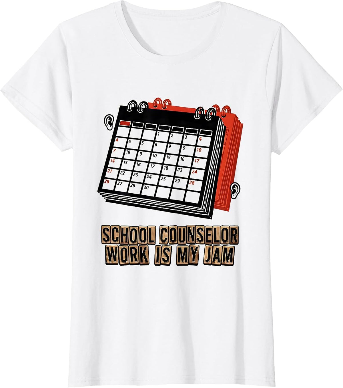 Women's School Counselor Work Is My Jam Funny School Psychologist T-Shirt - White