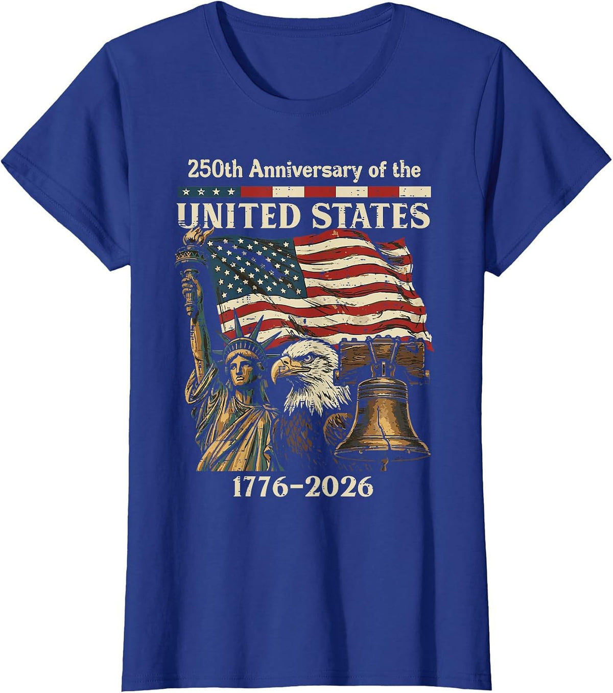250th Anniversary of United States 250 Years 4th of July Men T-Shirt - Royal Blue