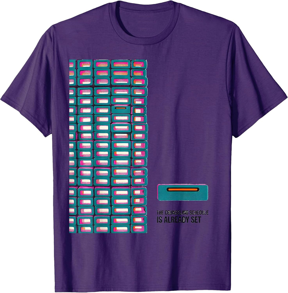 Men's The Counseling Schedule Is Already Set Groovy School T-Shirt - Purple