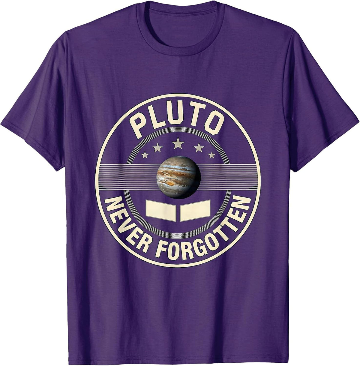 Pluto Never Forgotten Funny Astronomy Science Fan Retro T-Shirt - Purple