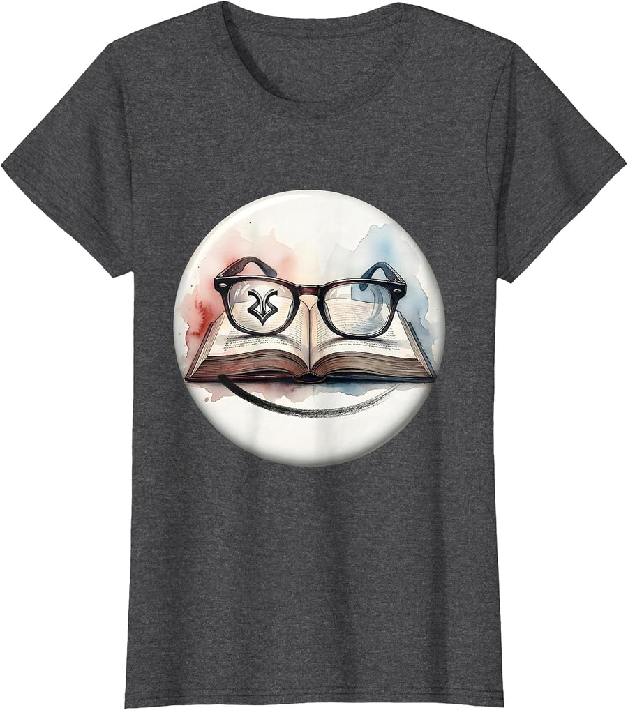 Women's Sealed Badge Dyslexia Awareness Teacher Therapist Humor T-Shirt - Dark Heather Grey