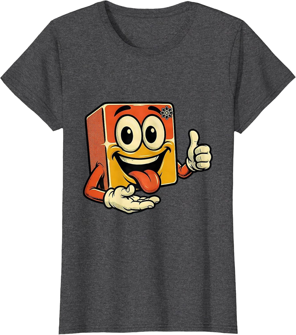 Women's Curious Kid at the Periodic Table Graphic T-Shirt - Dark Heather Grey