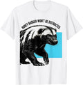 Men's Honey Badger Won't Be Distracted Funny Animal Lover Meme T-Shirt - White