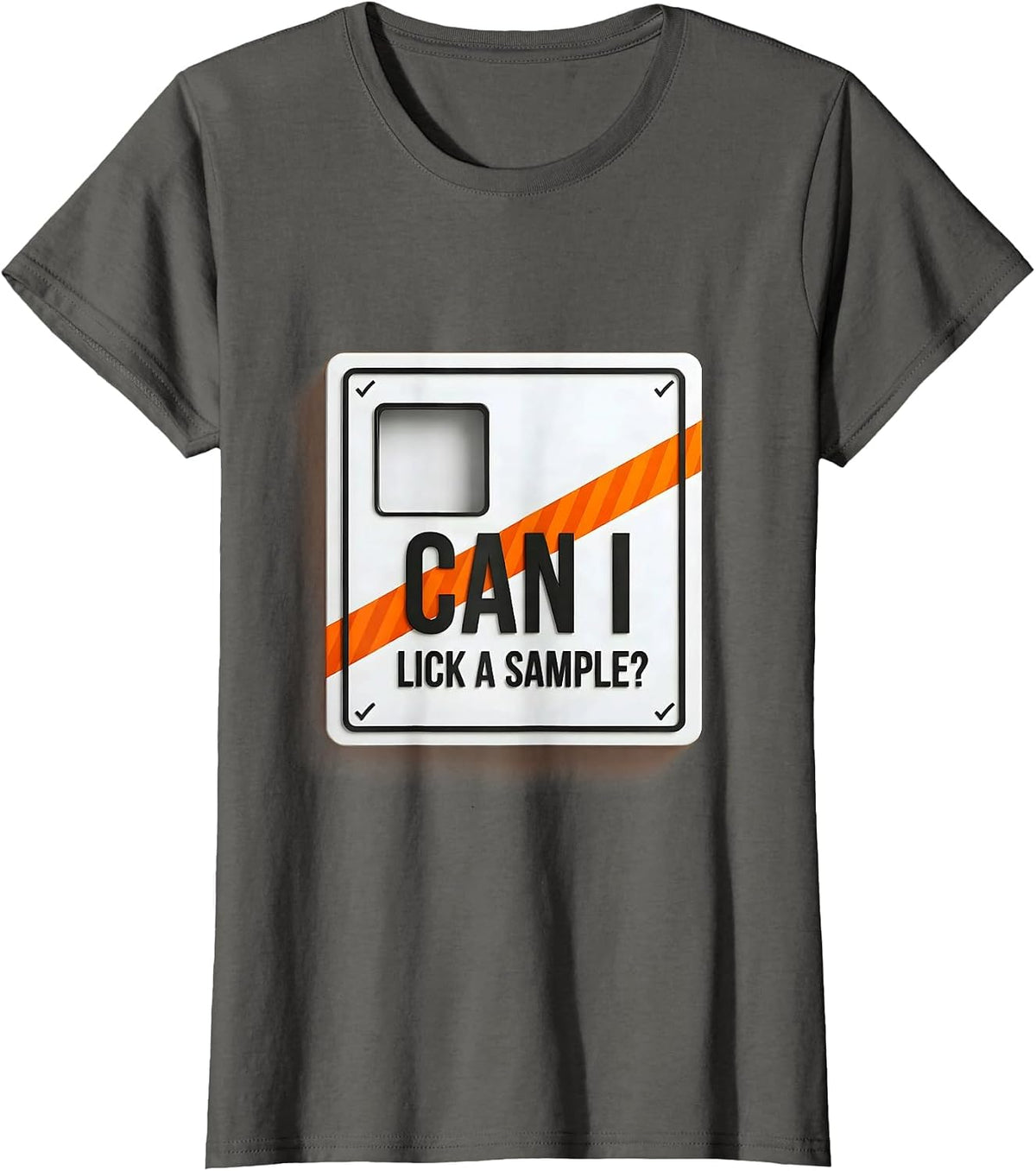Women's Can I Lick A Sample Funny Periodic Table Science Teacher T-Shirt - Asphalt Grey