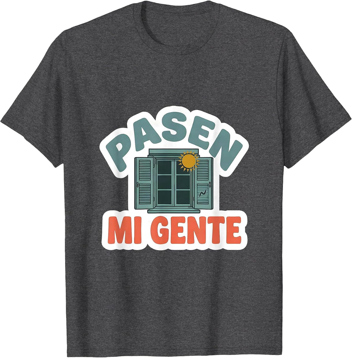 Pasen, Mi Gente Bilingual Spanish Teacher Classroom Pride T-Shirt - Dark Heather Grey