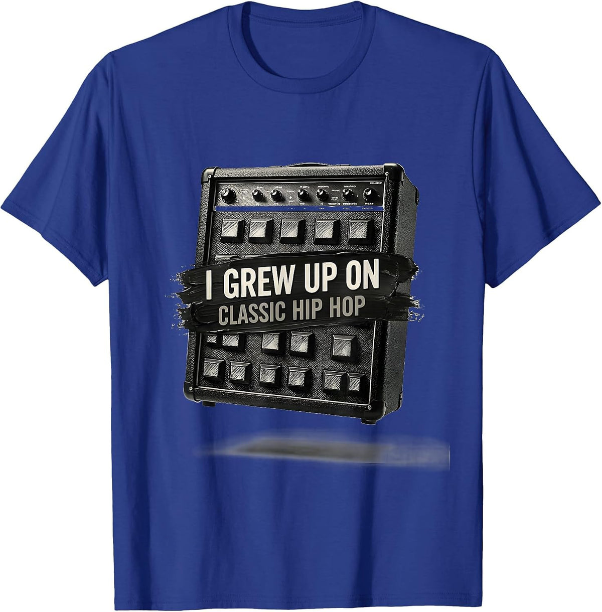 I Grew Up On Classic Hip Hop Urban Nostalgic Streetwear T-Shirt - Royal Blue