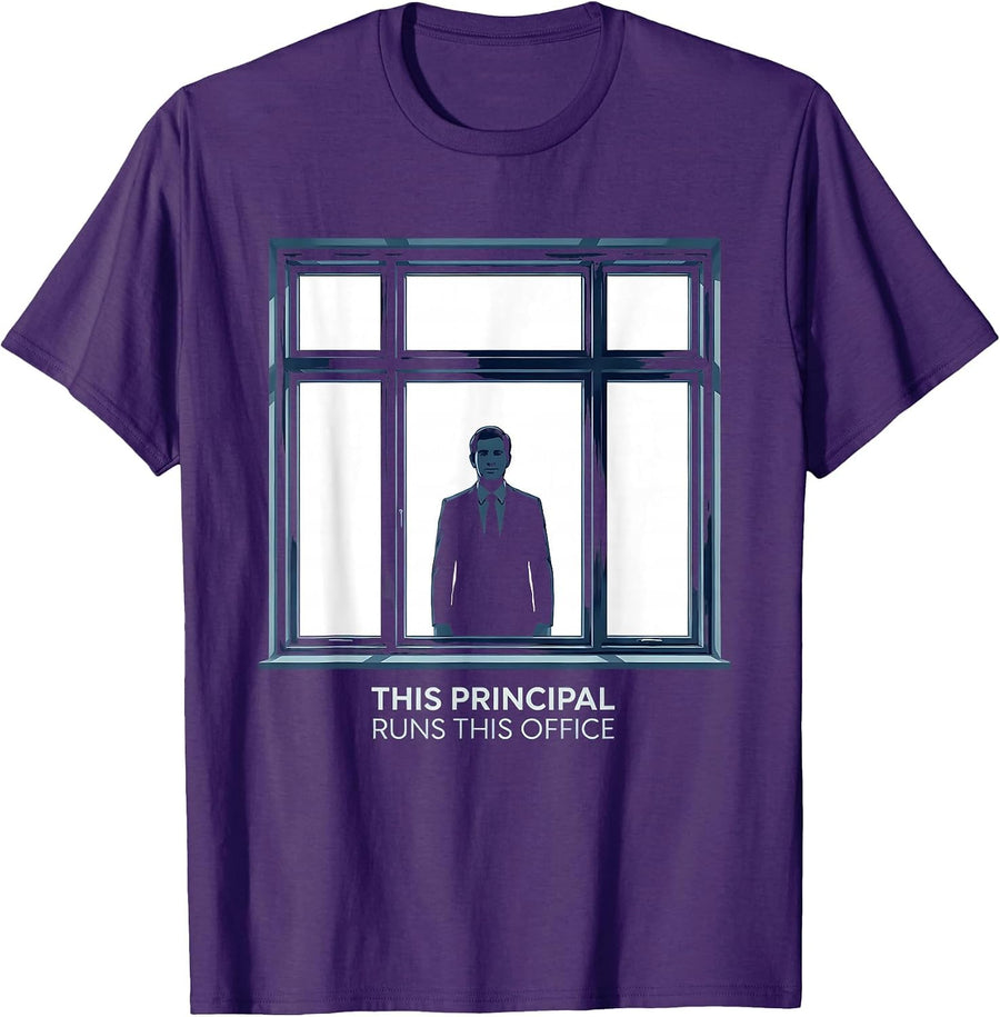Men's This Principal Runs This Office Funny Principal Appreciation T-Shirt - Purple