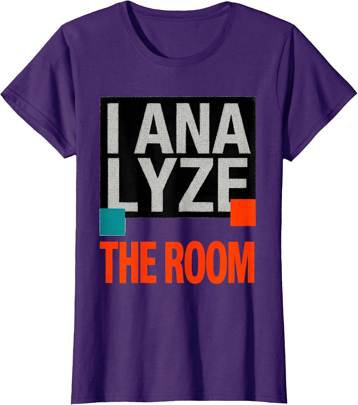 Women's I Analyze The Room Risograph Funny School Counselor T-Shirt - Purple