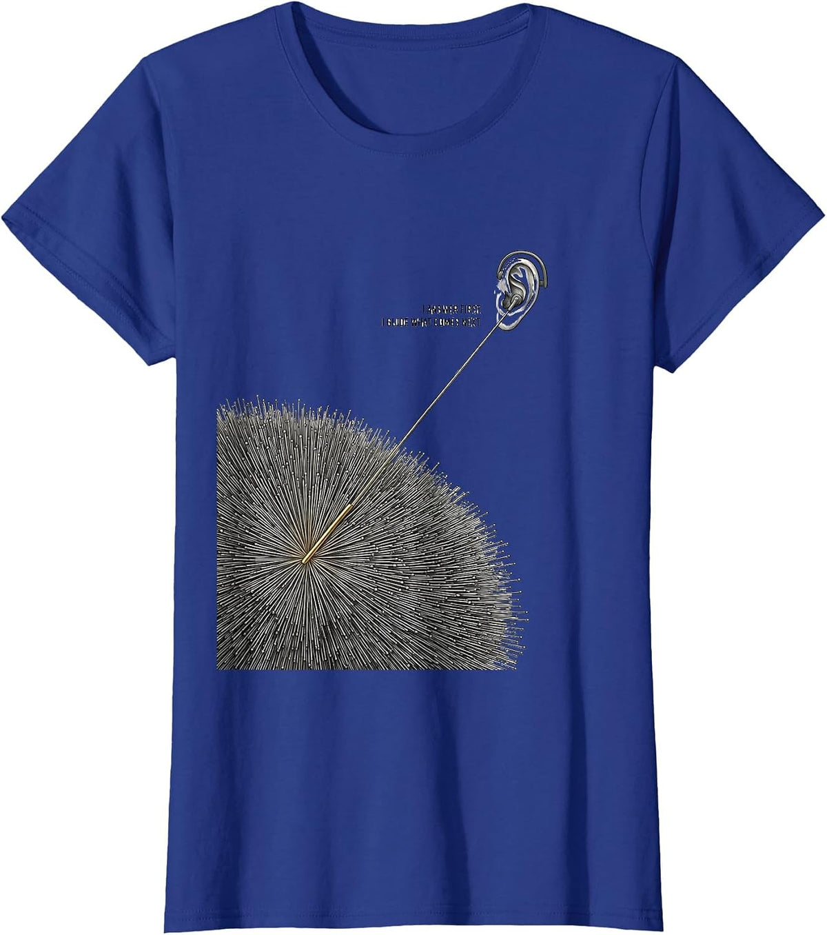 Women's I Answer First I Guide What Comes Next 911 Dispatcher T-Shirt - Royal Blue