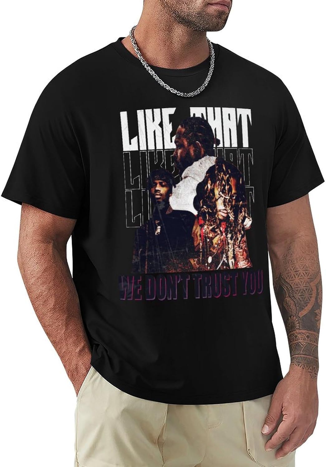Mens Casual T-Shirts Short Sleeve Unisex Teens Cotton Shirts - Black-style