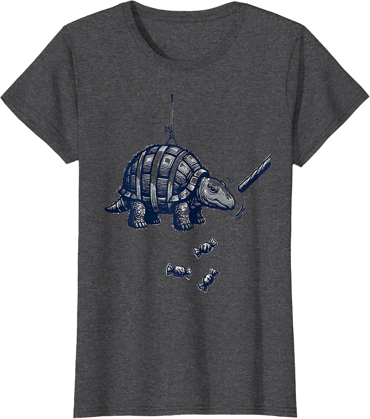 Women's Armadillo Piñata Rubber Stamp Cinco De Mayo Party Costume T-Shirt - Dark Heather Grey
