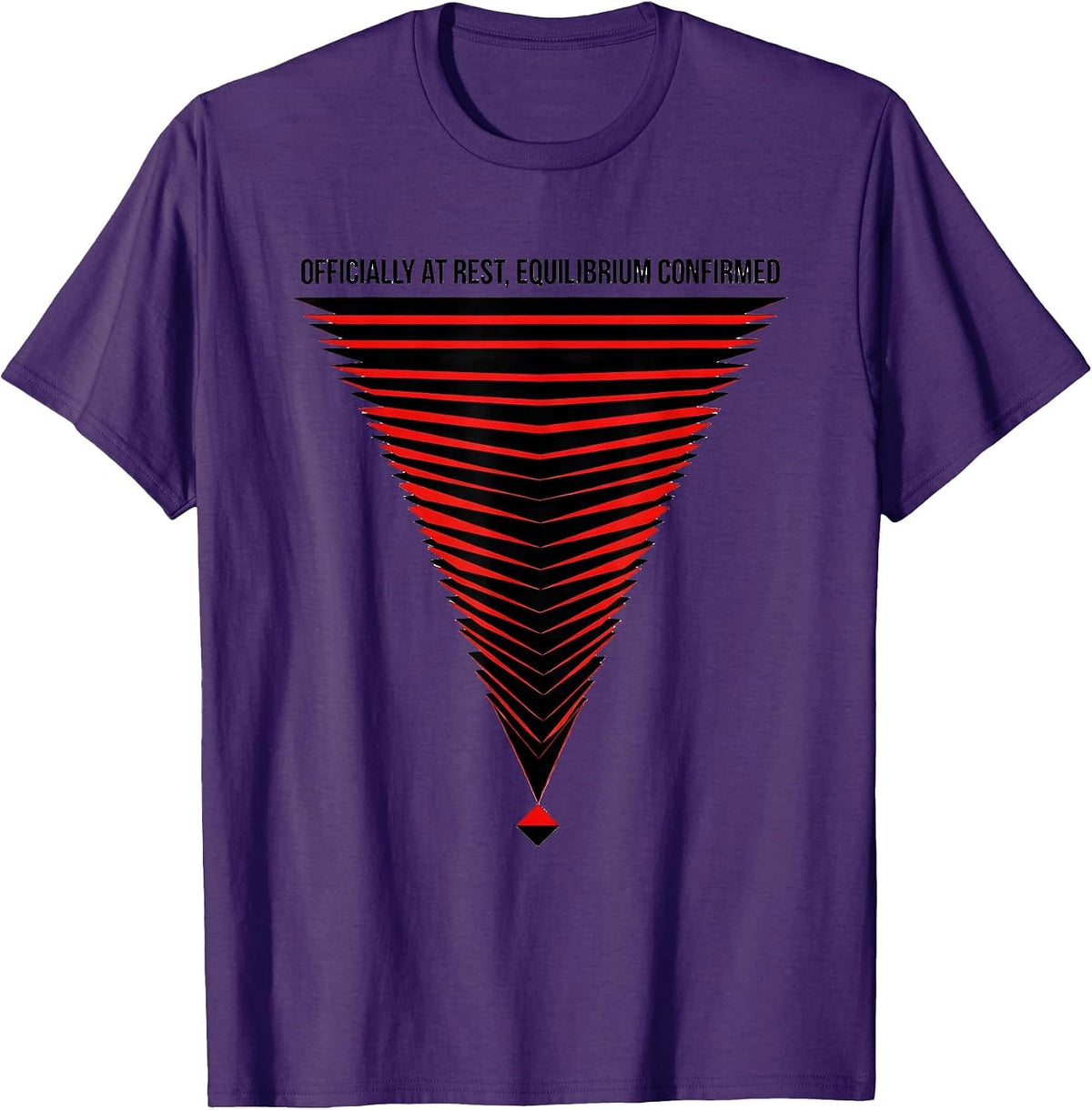 Officially At Rest Equilibrium Confirmed Funny Physics T-Shirt - Purple
