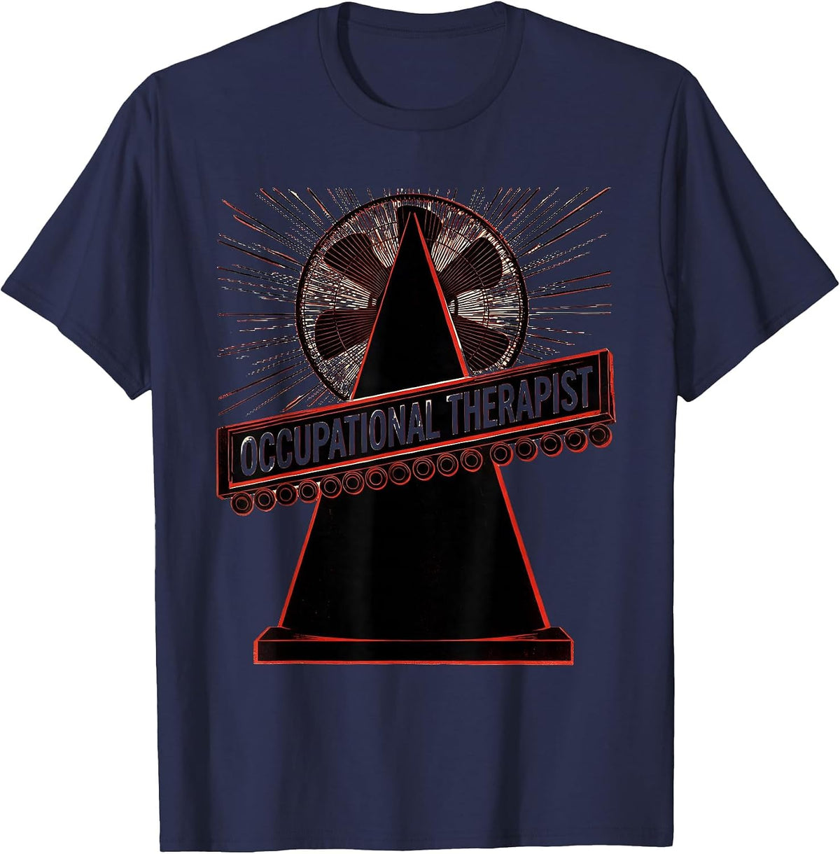 Occupational Therapist Constructivist Poster OT Work Pride T-Shirt - Navy Blue