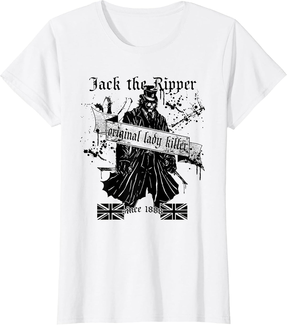 Jack The Ripper Original Lady Killer Classic True Crime T-Shirt - White