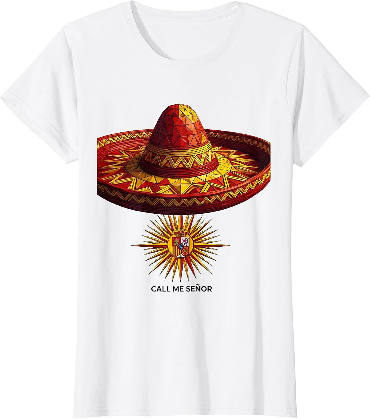 Call Me Senor Spanish Teacher Design T-Shirt - White