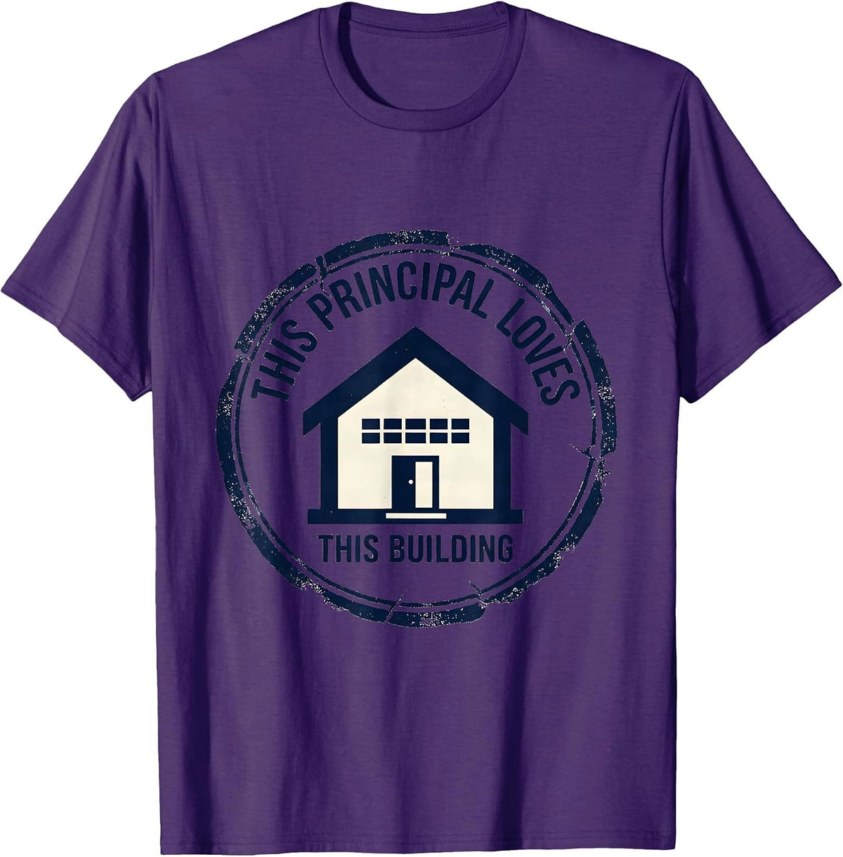 This Principal Loves This Building Funny Principal T-Shirt - Purple