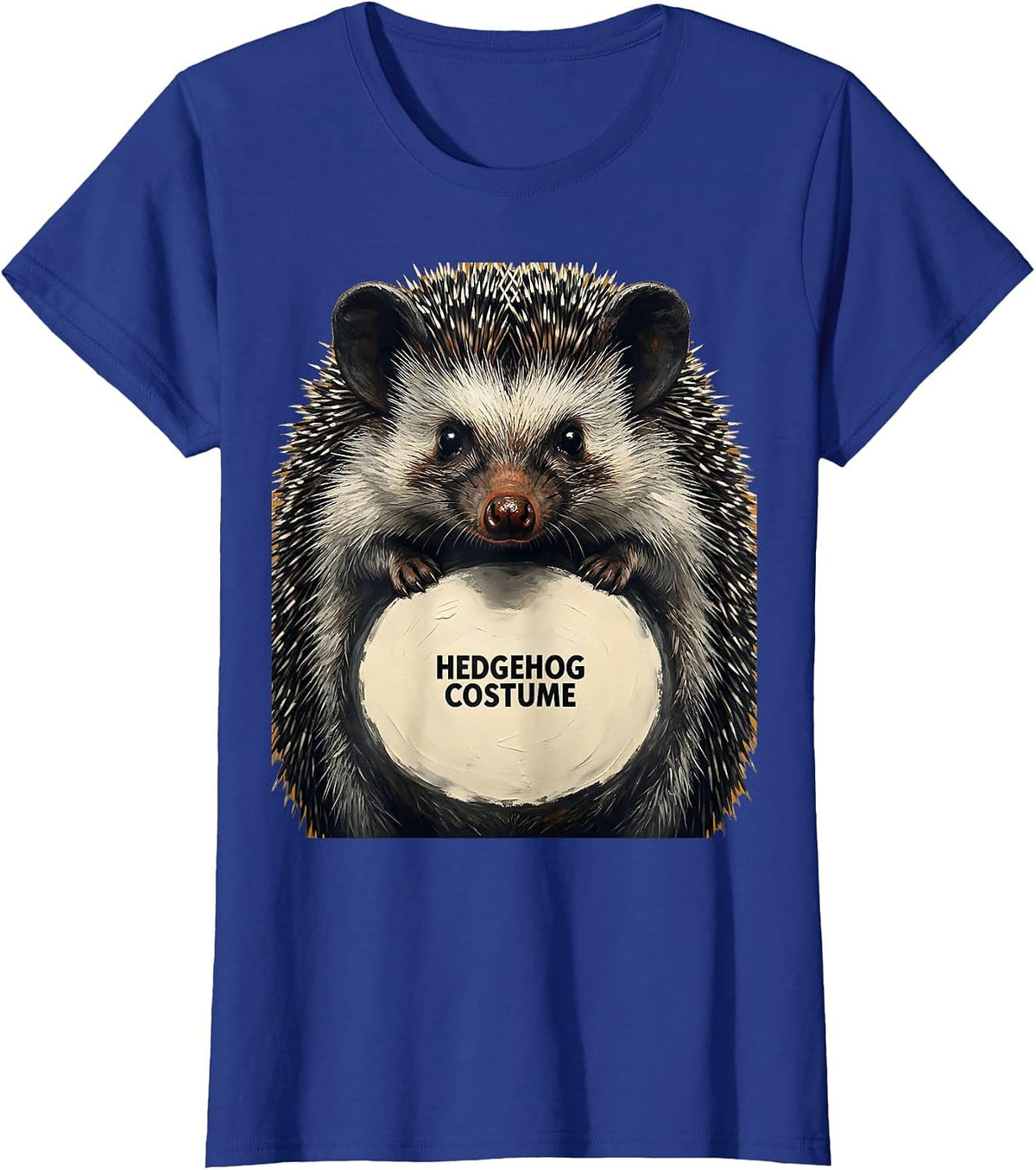 Women's Hedgehog Costume Funny Animal Halloween Party Costume T-Shirt - Royal Blue