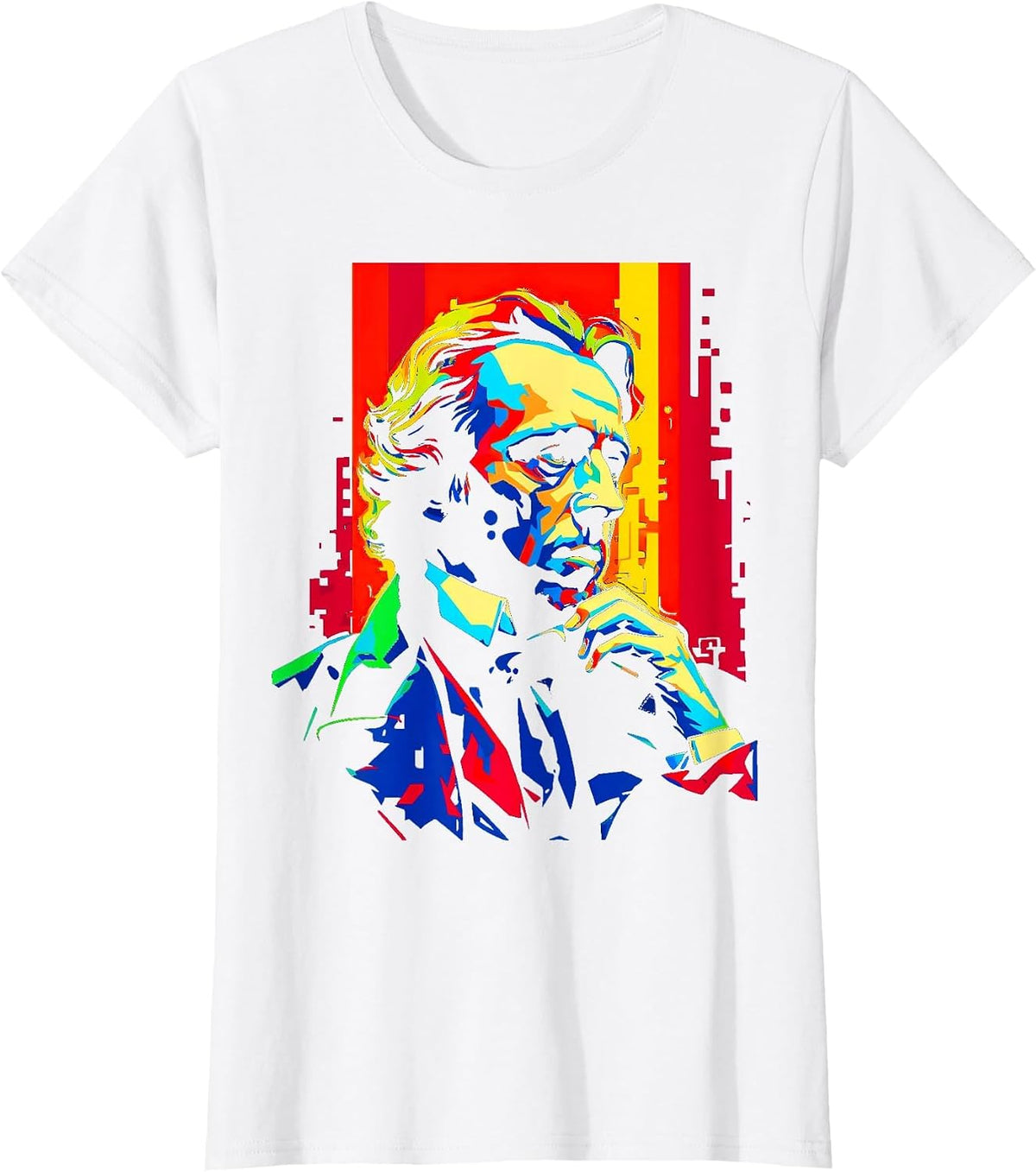 Pop Art Design Frederic Chopin Pianist T-Shirt - White