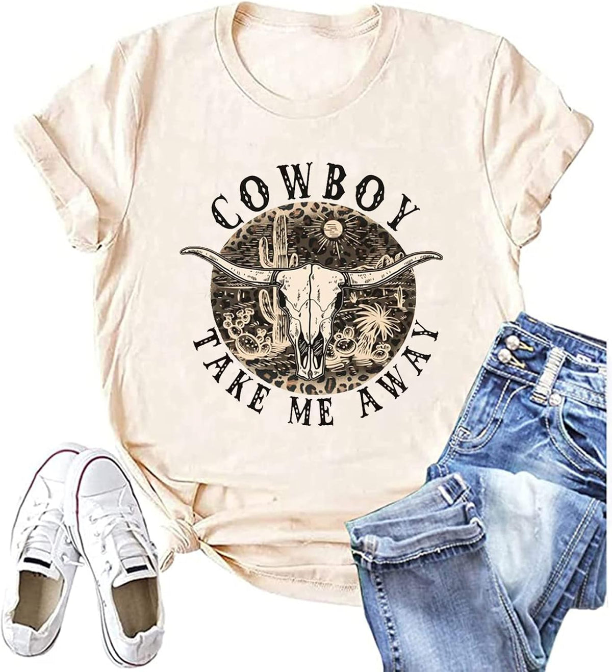 Cow Shirts for Women Cute Cattle Cowgirl T-Shirt Funny Animal Graphic Farm Life Tee Casual Short Sleeve Holiday Tops -
