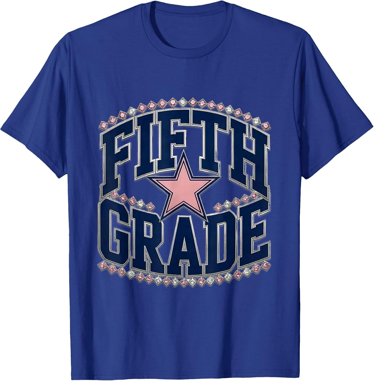 Men's Fifth Grade Preppy Back To School Teacher Girl Boy T-Shirt - Royal Blue