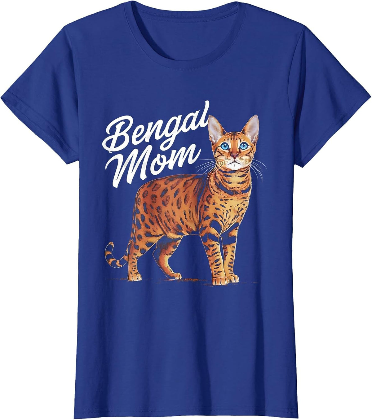 Bengal Mom T-Shirt - Royal Blue