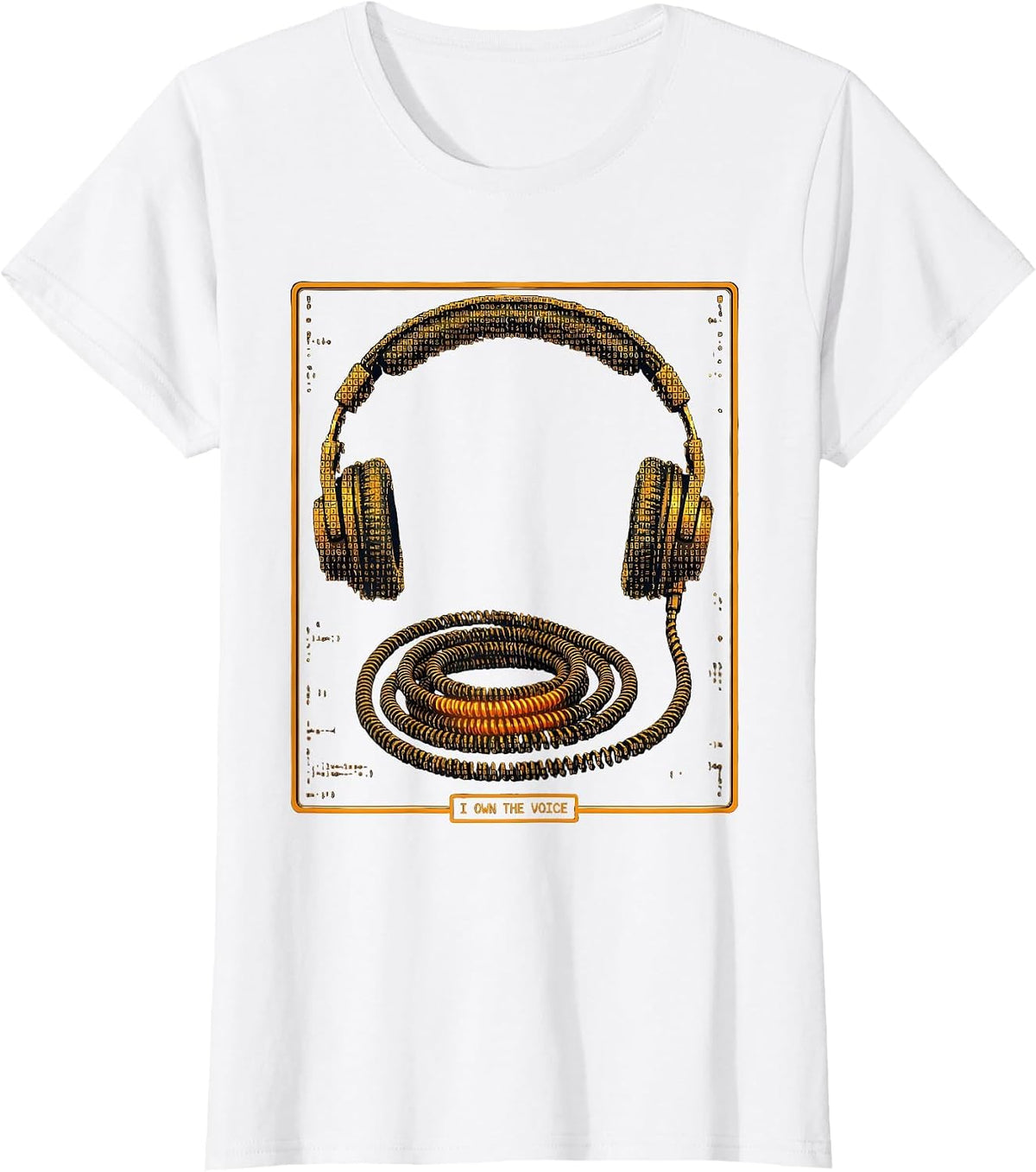 Women's I Own The Voice Ascii Terminal Art 911 Dispatcher Thin T-Shirt - White