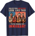 Unless Your Ancestors Look Like This Native American Indian T-Shirt - Navy Blue