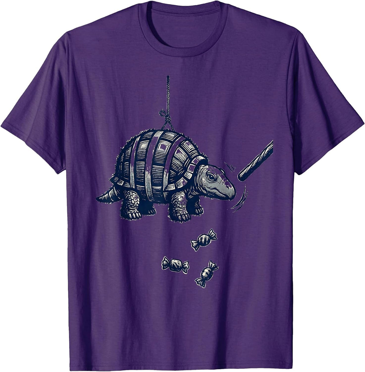 Men's Armadillo Piñata Rubber Stamp Cinco De Mayo Party Costume T-Shirt - Purple