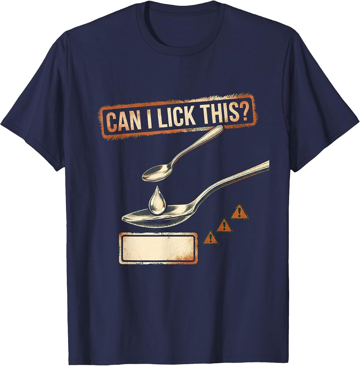 Can I Lick This Funny Periodic Table Science Teacher Student T-Shirt - Navy Blue