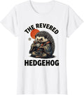 Women's The Revered Hedgehog Funny Japanese Ukiyo-e Anime Art T-Shirt - White