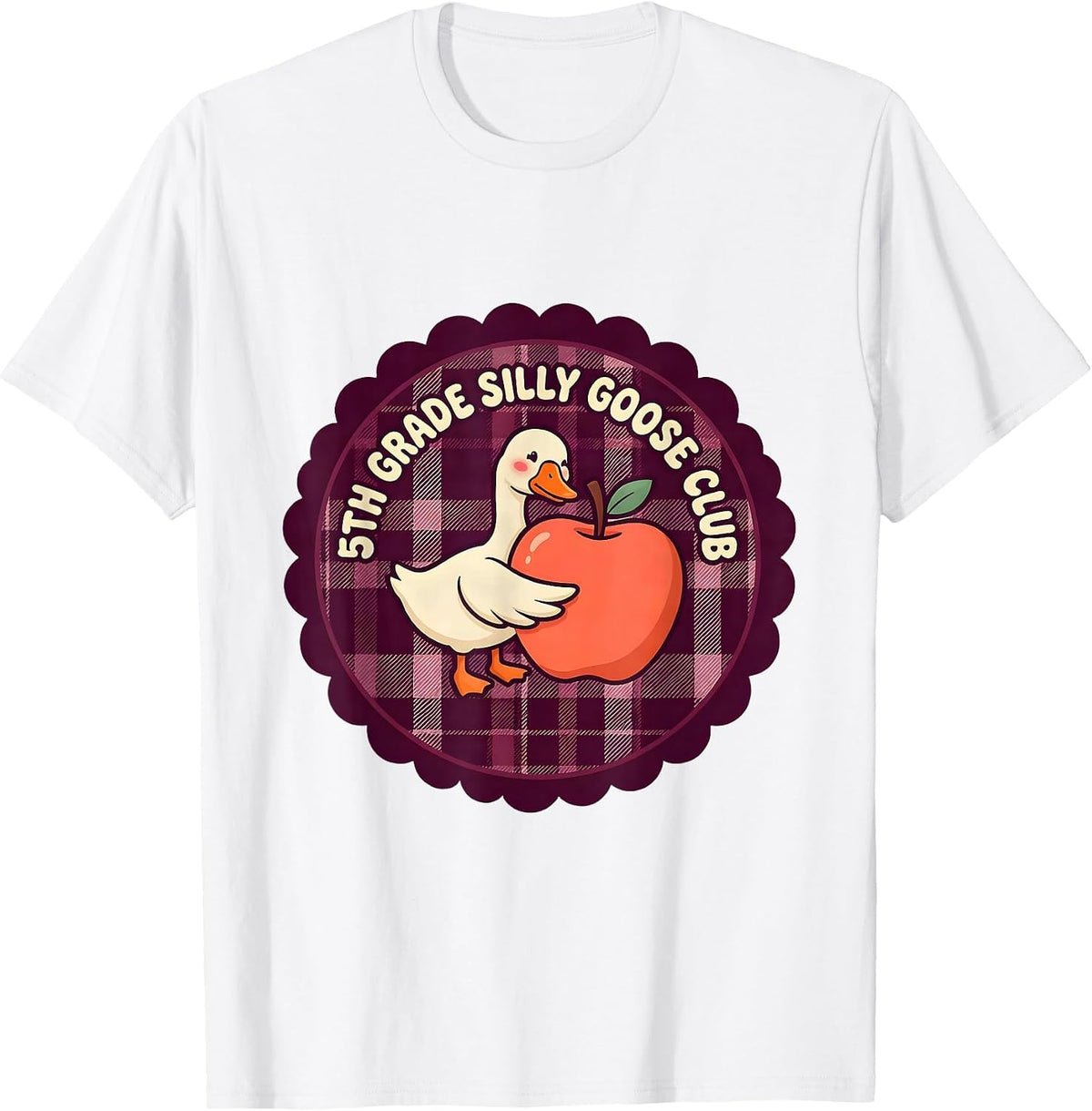 Men's 5th Grade Silly Goose Club Cute Teacher Back To School T-Shirt - White