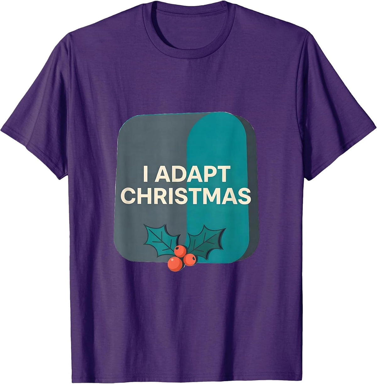 I Adapt Christmas Occupational Therapist OT Holiday Pride T-Shirt - Purple