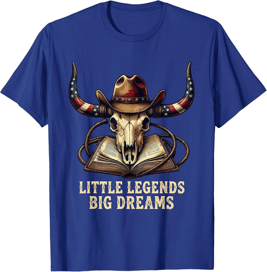 Little Legends Big Dreams 4th Grade Teacher T-Shirt - Royal Blue