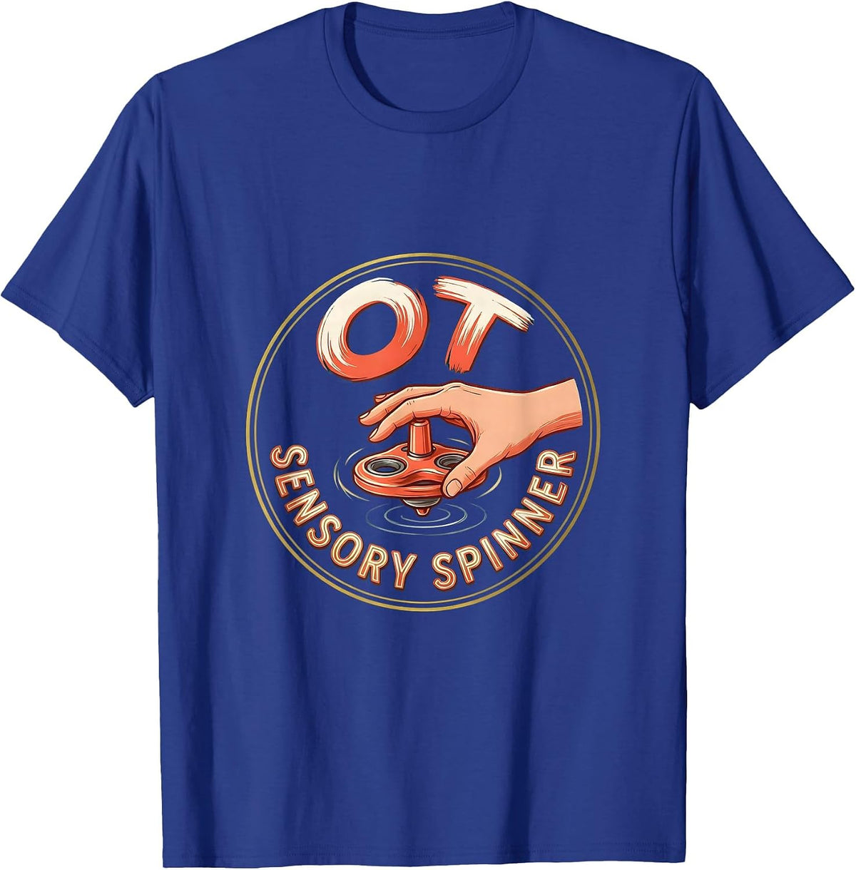 Men's OT Sensory Spinner Occupational Therapy Professional Pride T-Shirt - Royal Blue