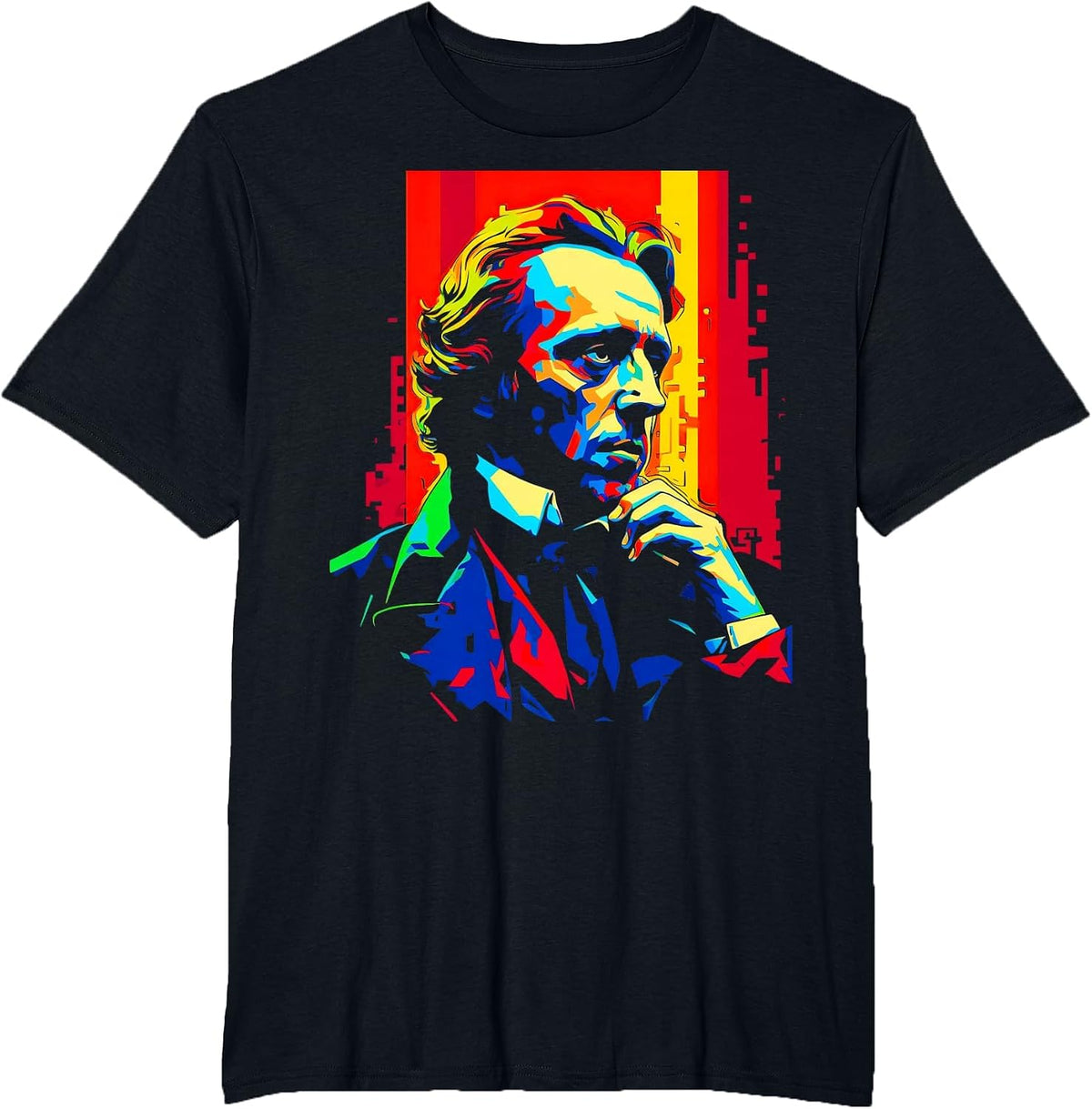Pop Art Design Frederic Chopin Pianist T-Shirt - Black