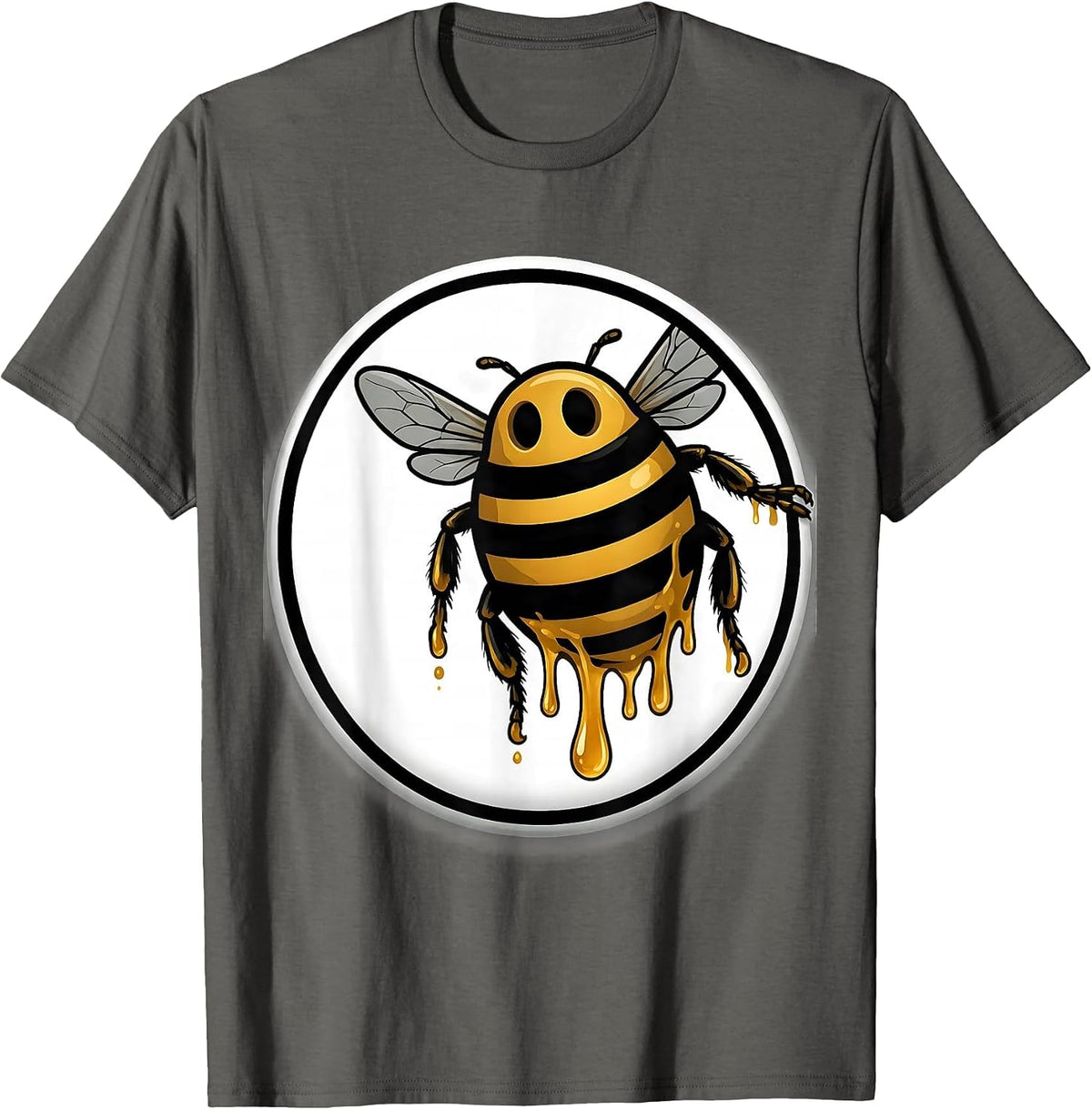 Boo Bees Ghost Honey Bee Halloween Humor T-Shirt - Asphalt Grey