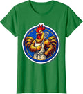 Women's Proud Rooster Chef Wearing Apron Holding Spatula T-Shirt - Kelly Green