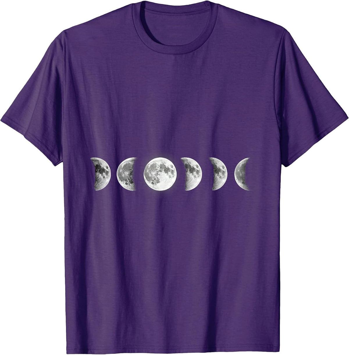 Moon Phases Celestial Astronomy Graphic Vintage Design T-Shirt - Purple
